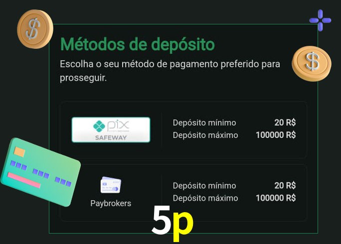O cassino 5p oferece uma grande variedade de métodos de pagamento